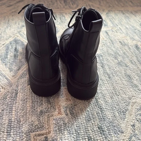 Aldo Goer Combat Ankle Casual Black Boots Size 10 - Picture 7 of 11